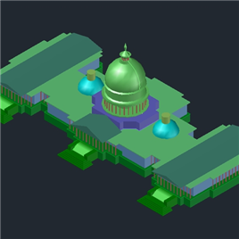 宫殿的CAD三维模型