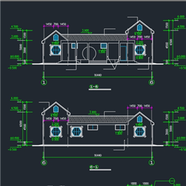 CAD图纸-仿古管理用房建筑施工图