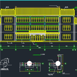 CAD图纸-大型仿古建筑的建筑施工图