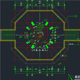 CAD图纸-巢湖洗耳池古塔建筑施工图
