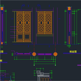 CAD图纸-浙江市瑞安阁二层古建建筑施工图