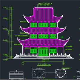 CAD图纸-文昌阁古建筑施工图