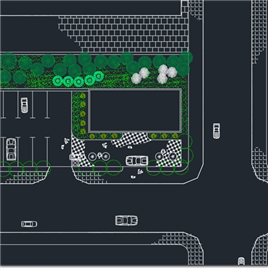 CAD图纸-售楼处周边绿化工程图