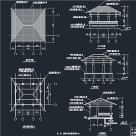 CAD图纸-木亭长廊施工图