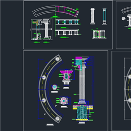 CAD图纸-欧式廊柱大样图
