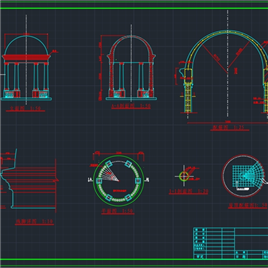 CAD图纸-欧式凉亭
