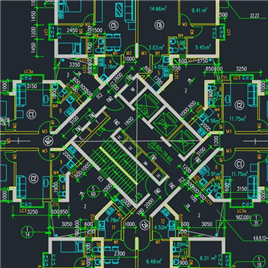 CAD图纸-丰湖某大型高层住宅楼建筑施工图(有效果图)