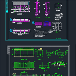 CAD图纸-亭、长廊等建筑结构施工图