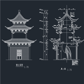 CAD图纸-亭设计施工图