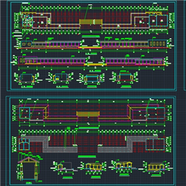 CAD图纸-亭廊大样图