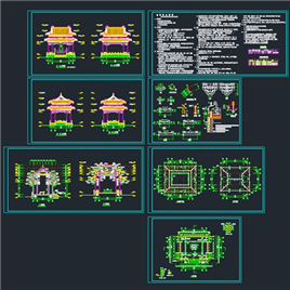 CAD图纸-万佛亭施工图