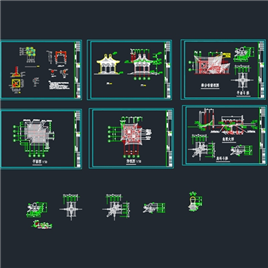 CAD图纸-西北大学仿古亭