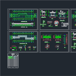 CAD图纸-廊亭设计图.