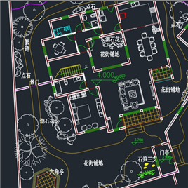 CAD图纸-中式别墅庭园施工图