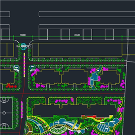 CAD图纸-某小区绿化设计平面图