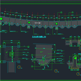 CAD图纸-艺术长廊施工平面图