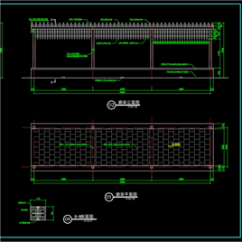 CAD图纸-长廊施工详图
