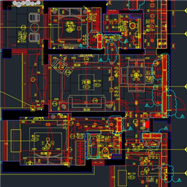 CAD图纸-華潤新鴻基杭州錢江新城 B2户型施工图