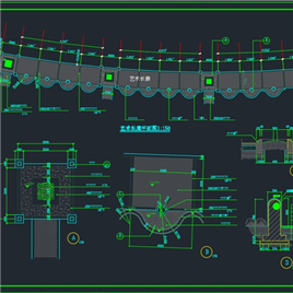 CAD图纸-艺术长廊施工平面图