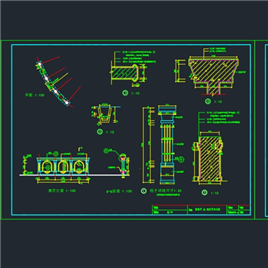 CAD图纸-影墙及柱廊结构详图