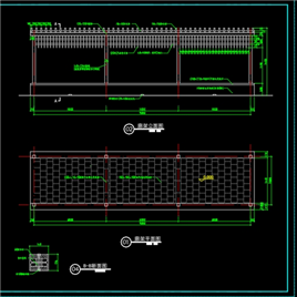 CAD图纸-长廊施工详图