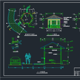 CAD图纸-中式亭施工详图