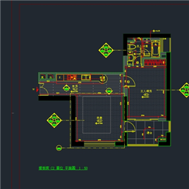 CAD图纸-上海老西門新苑C2樣板房施工图