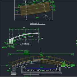 CAD图纸-景观桥设计图