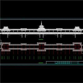 CAD图纸-风雨桥建筑图1