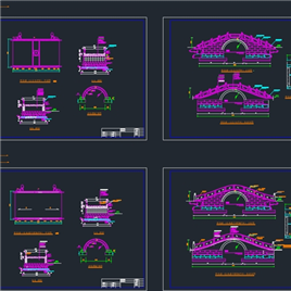 CAD图纸-单拱桥施工图