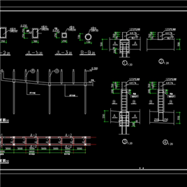 CAD图纸-高低栈桥结构基础图