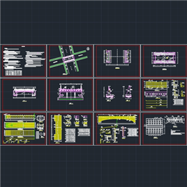 CAD图纸-景观桥施工图全套