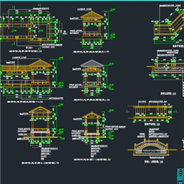 CAD图纸-廊亭桥施工图