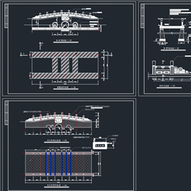 CAD图纸-木兰天桥施工图