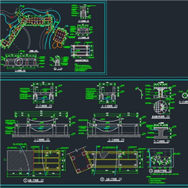 CAD图纸-木栈道.观景桥施工图全套