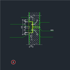 CAD图纸-可卸及埋入式止水变形缝侧墙详图