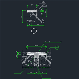 CAD图纸-地梁处防水大样