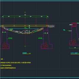 CAD图纸-小木桥剖面图