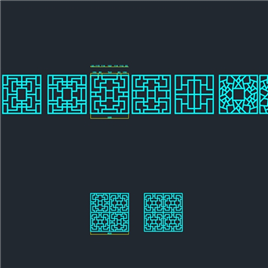 CAD图纸-窗花及花饰