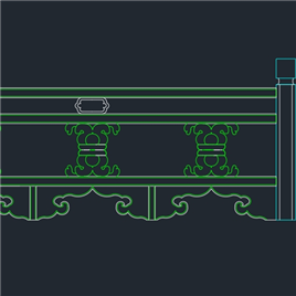 CAD图纸-中式常用窗门栏板