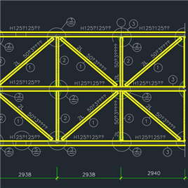 CAD图纸-钢桁架结构节点
