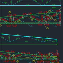 CAD图纸-屋盖钢桁架结构