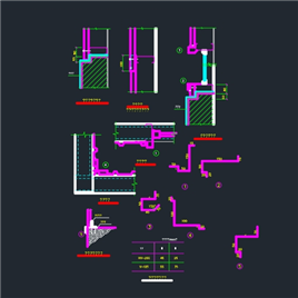 CAD图纸-网架墙面、檐口、雨篷等节点
