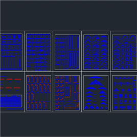 CAD图纸-古典装饰线脚图块集
