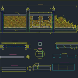 CAD图纸-汉白玉栏杆设计