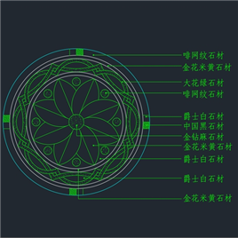 CAD建筑中式地花大样图