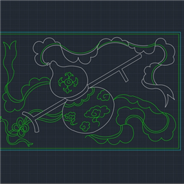 CAD图纸-中式彩画图块暗八仙