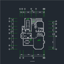 CAD图纸-别墅平面户型建筑图