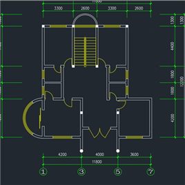 CAD图纸-别墅平面方案图