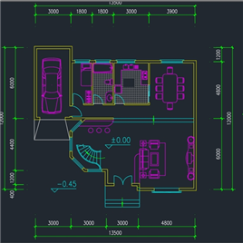CAD图纸-同里小别墅方案设计